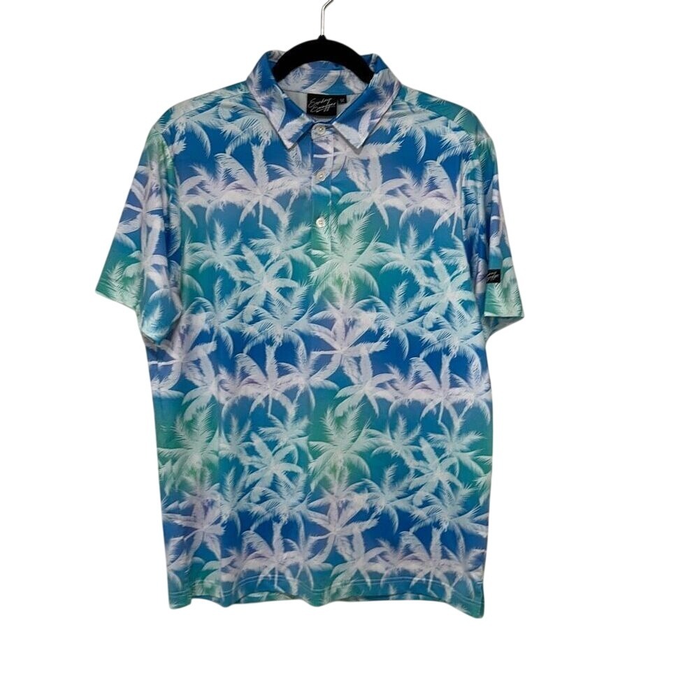 Sunday Swagger Mens Multicolor Collared Short Sleeve Button Up Shirts Medium